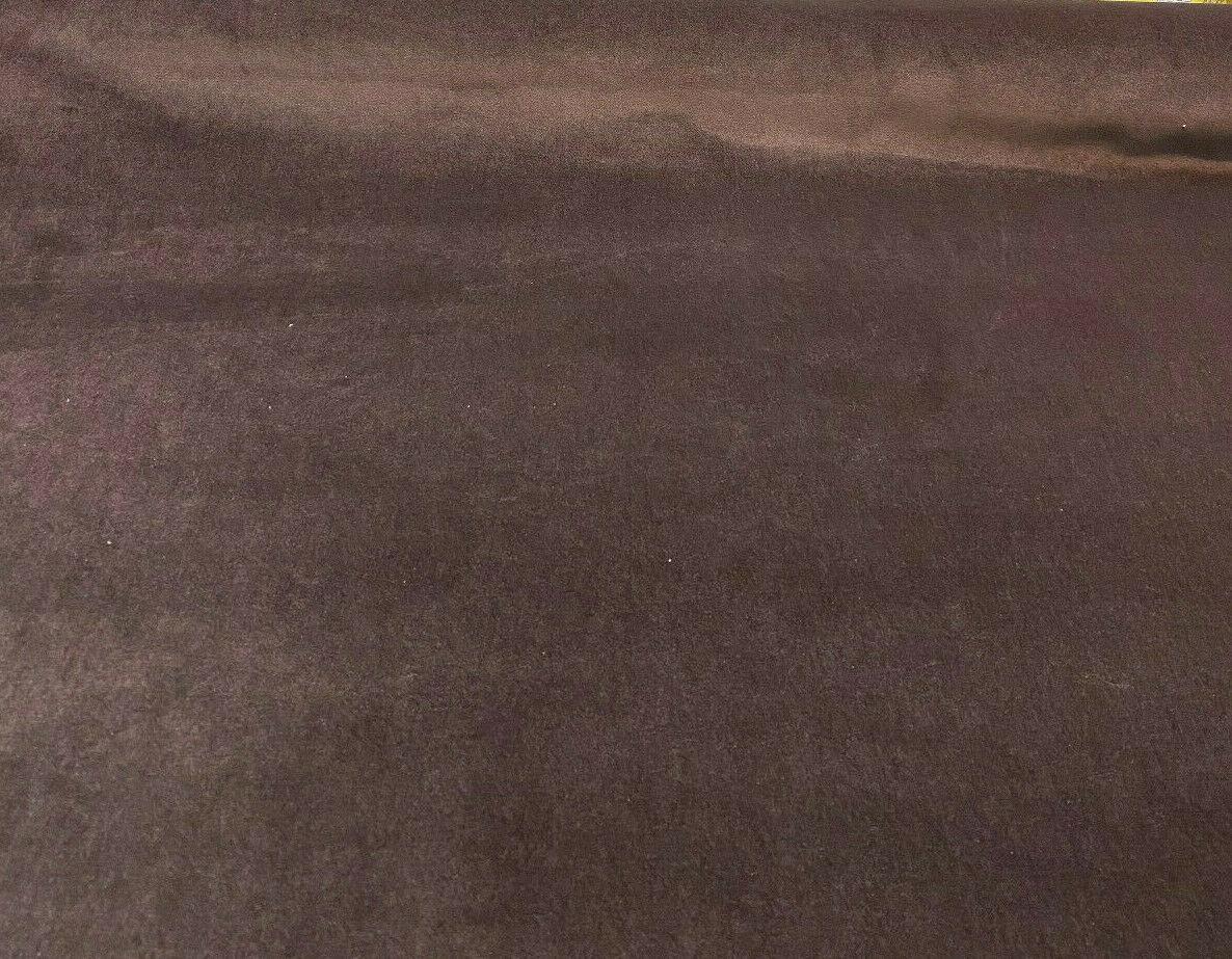 Bentley Velvet Upholstery Fabric - Mahogany Dark Brown, 54" Width (1 Yard)