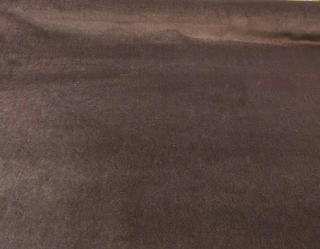 Bentley Velvet Upholstery Fabric - Mahogany Dark Brown, 54" Width (1 Yard)