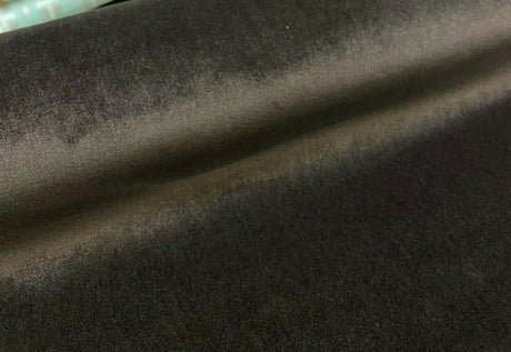 Bentley Velvet Upholstery Fabric - Mahogany Dark Brown, 54" Width (1 Yard)
