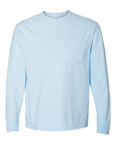 Comfort Colors Unisex Garment-Dyed Heavyweight Long Sleeve Pocket T-Shirt