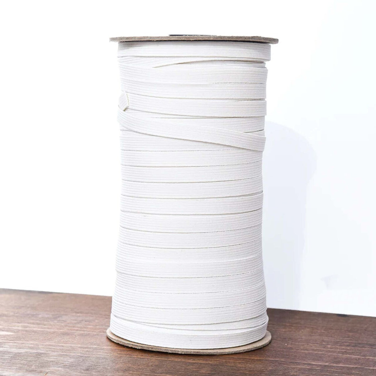 1/4" White Flat Braided Elastic 5 Yards