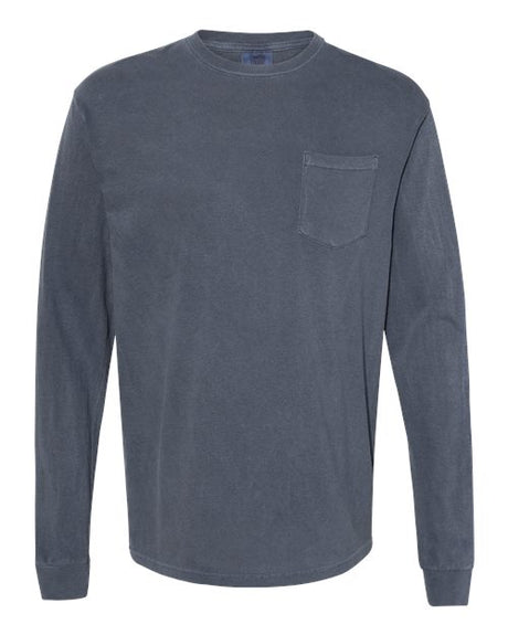 Comfort Colors Unisex Garment-Dyed Heavyweight Long Sleeve Pocket T-Shirt