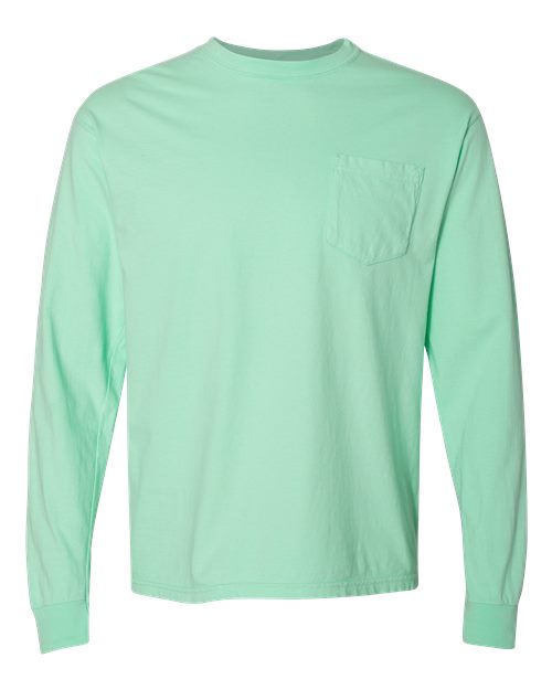 Comfort Colors Unisex Garment-Dyed Heavyweight Long Sleeve Pocket T-Shirt