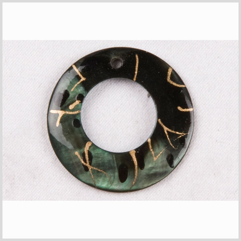 26mm Natural Green Shell Pendant