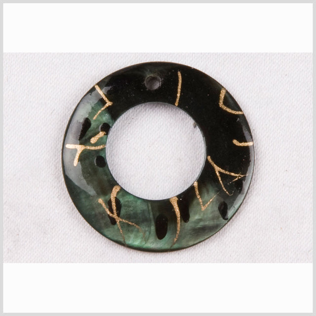 26mm Natural Green Shell Pendant
