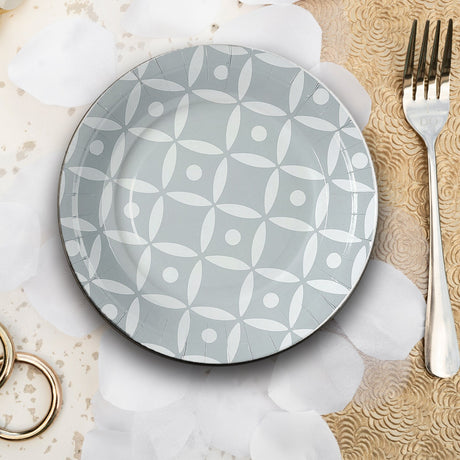8 Ct. Geometric Paper Dinner Plates Chic 9" Disposable Party Plates