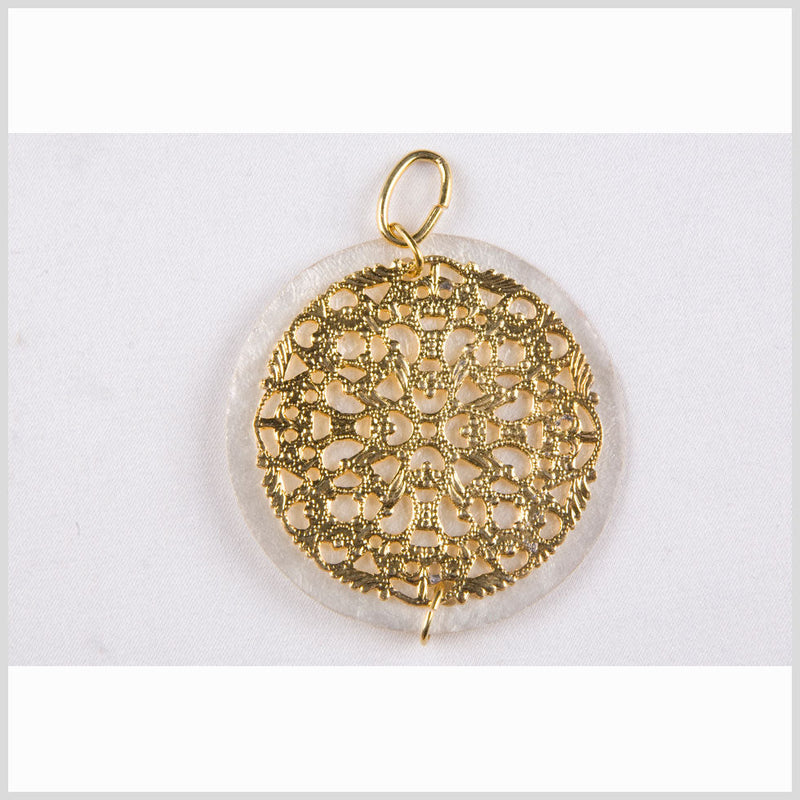 Natural Pearl/Gold Shell Pendant