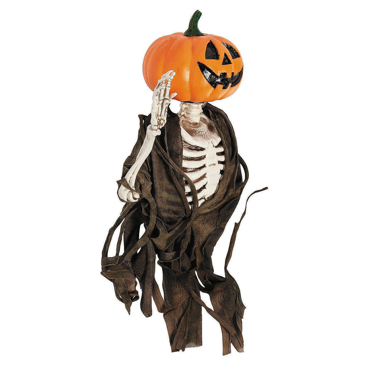 17 3/4" Hanging Waving Jack-O-Lantern Pumpkin Creeper Halloween Decoration