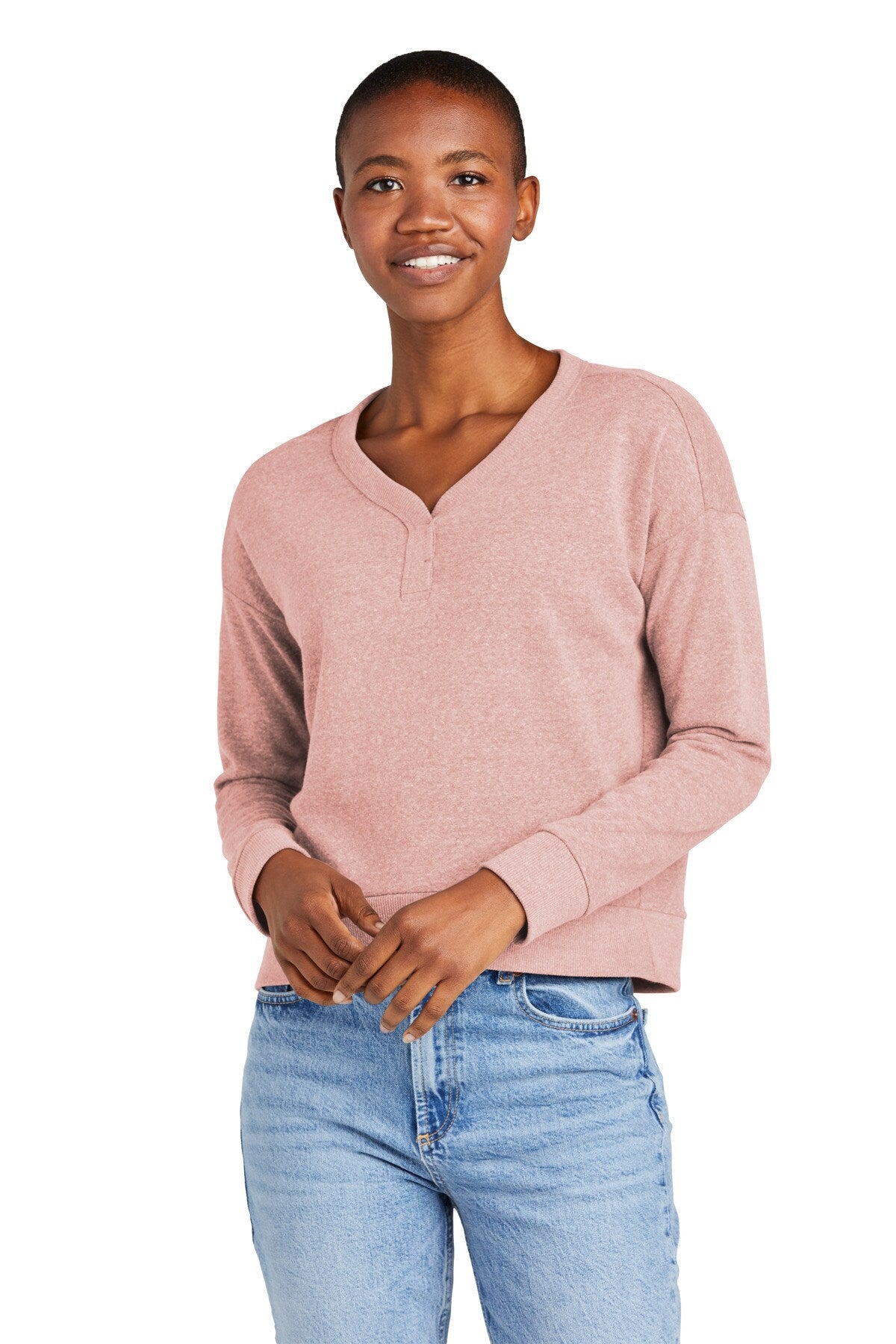 District® Perfect Tri Fleece V-Neck Womens Sweatshirt