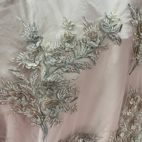 Beaded 3D Floral Lace