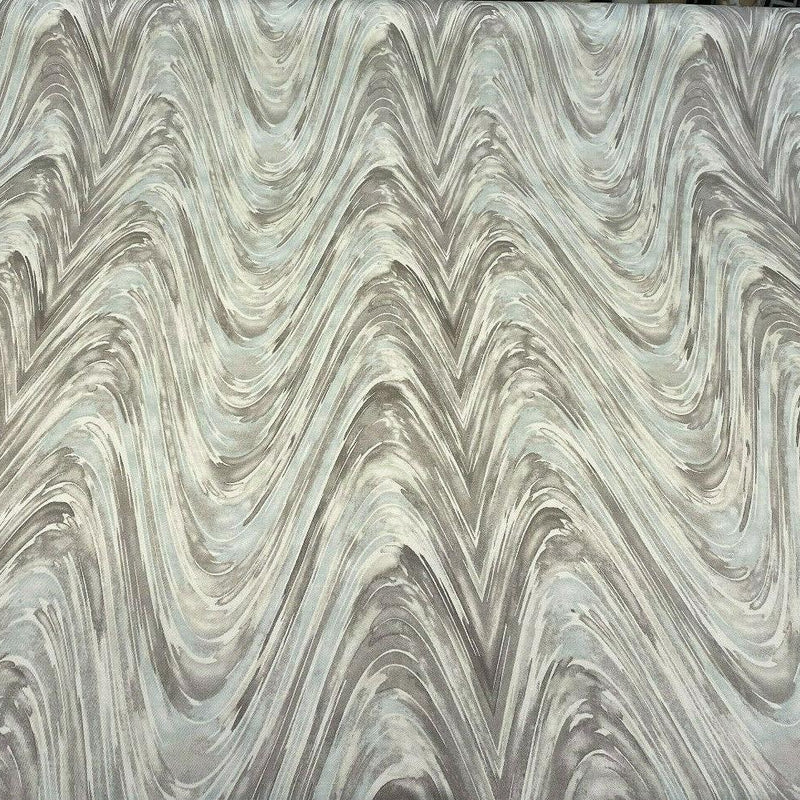 NYC Studio Current Mineral Cotton Twill Fabric - Mineral, 54" Width, 13.5" Horizontal Repeat, 13.5" Vertical Repeat (1 Yard)