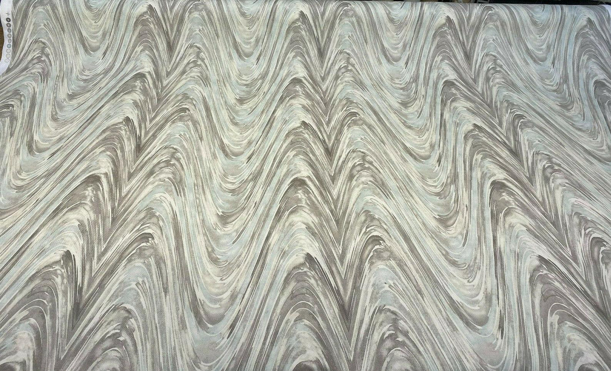 NYC Studio Current Mineral Cotton Twill Fabric - Mineral, 54" Width, 13.5" Horizontal Repeat, 13.5" Vertical Repeat (1 Yard)