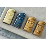 Greyas Polycarbonate Chocolate Mold, Santa Praline by Luis Amado, 18 Cavities