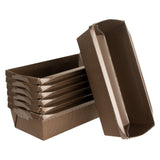 Novacart Optima Series Brown Disposable Loaf Baking Mold, 7" x 3-1/8" x 2-3/16" - Pack of 15