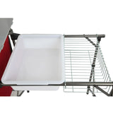 Ozark Trail TA-619 Camping Table – Silver & Red, 31" x 13" x 8.25"