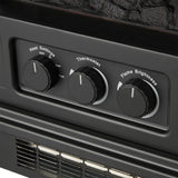 Mainstays New 2-Setting 3D Electric Stove Heater with Life-like Flame, Black