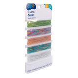 Hello Hobby Elastic Rubber Cord 5-Pack – Multicolor Sparkling Stretchy Nickel-Free, 25 ft Each on Card Holder