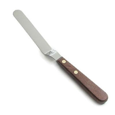 Spatula - Angled 8" Off-Set Steel with Wooden Handle