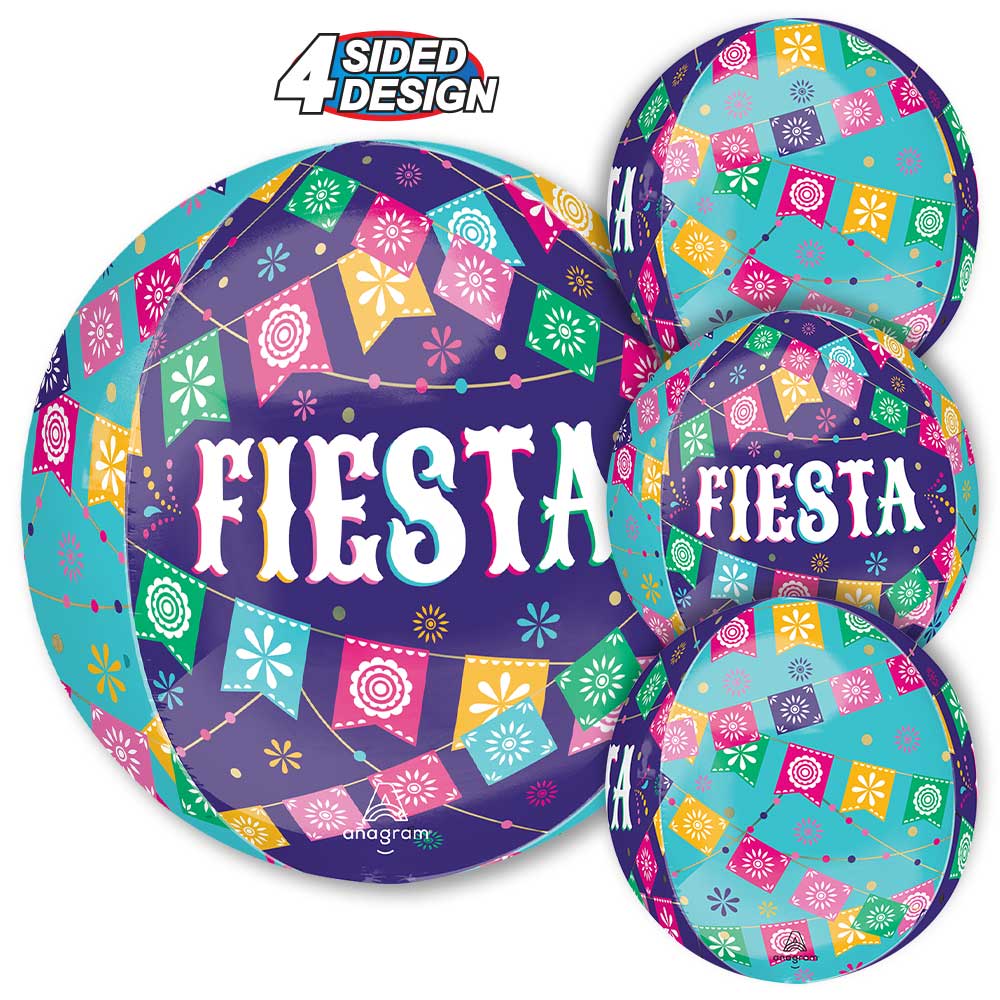 Fiesta Time Orbz Foil Balloon