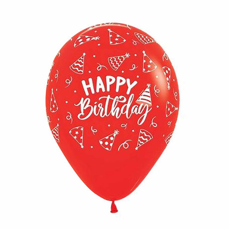 Assorted Birthday Hat Balloons - 11 Inch