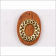 Natural/Gold Wood Pendant