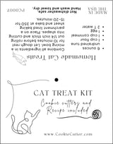 Cat Treat Kit – 2-Piece Cat & Fish Cookie Cutter Set – DIY Homemade Cat Treats with Healthy Recipe – Fun Baking Gift for Cat Lovers DT602