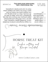 Horse Treat Kit – 2-Piece Horse & Carrot Cookie Cutter Set – DIY Homemade Horse Treats with Healthy Recipe – Fun Gift for Equestrians & Horse Lovers DT603
