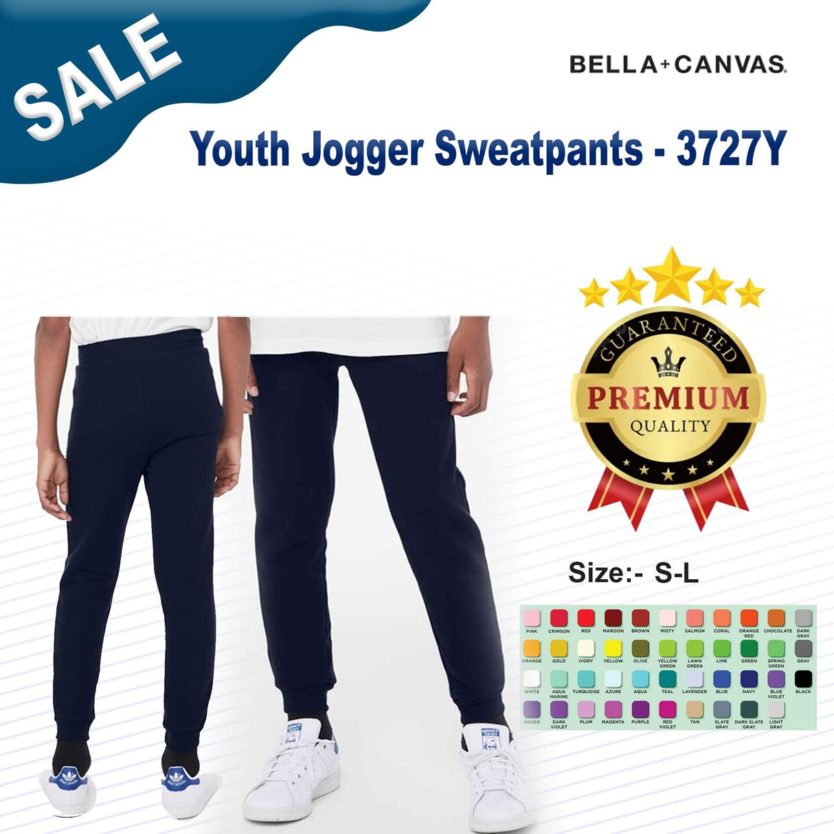 BELLA + CANVAS® Youth Jogger Sweatpants - 3727Y