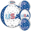 Foil Balloon USA Star Bursts Orbz