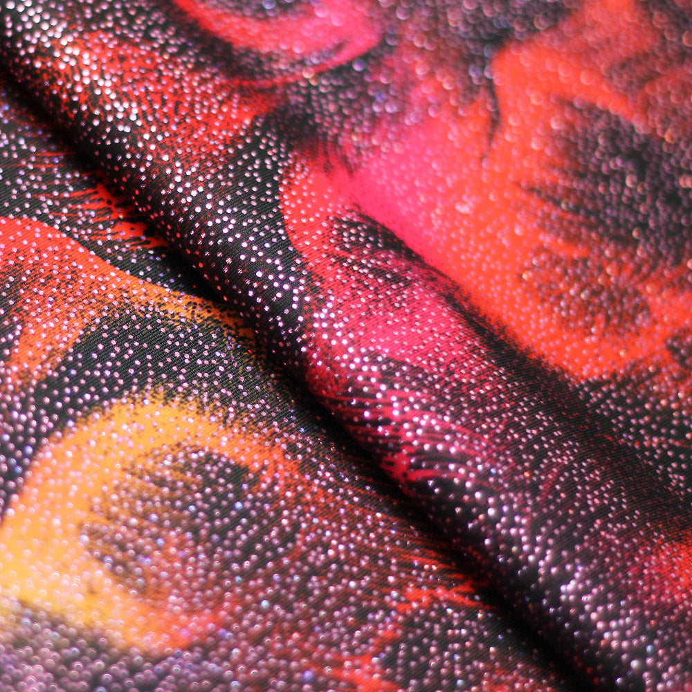 Fur DZN Polyester Spandex Fabric - Abstract Print, Black And White Or Multicolor, 58/60" Width (1 Yard)