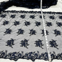 1 Yard Beaded Double Sided 3D Floral Lace Trimming 100% Polyester Net Mesh 21" Wide