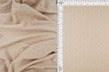 Cable Knit Jacquard Sweater Fabric, Heavyweight Stretch Knit 58/60" Wide
