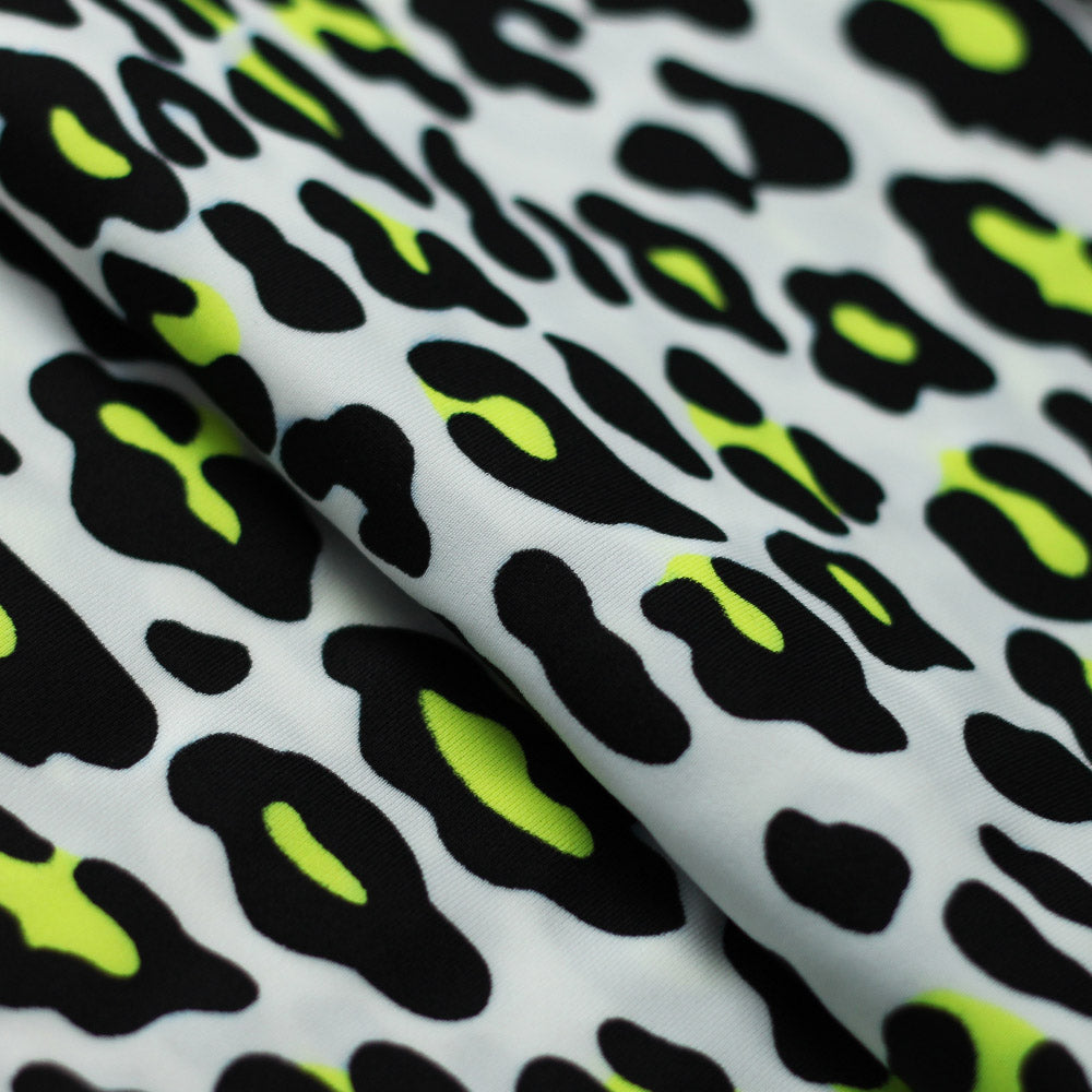 Bedrock Polyester Spandex Fabric - Multi Leopard Print, 58/60" Width (1 Yard)