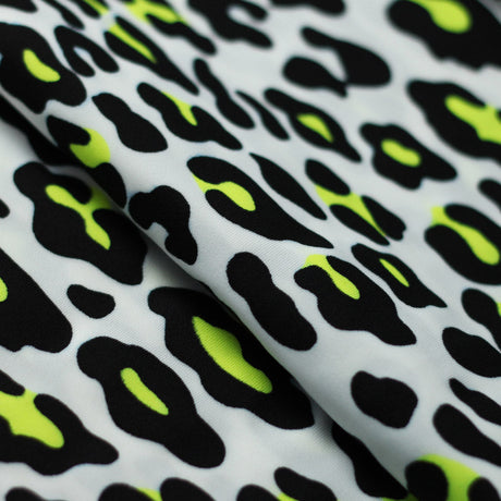 Bedrock Polyester Spandex Fabric - Multi Leopard Print, 58/60" Width (1 Yard)