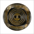 Burnt Brown 2-Hole Carved Horn Button - 32L/20mm