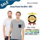 BELLA + CANVAS® - Jersey Pocket Crewneck Short Sleeve T-Shirt - 3021