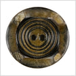 Burnt Brown 2-Hole Carved Horn Button - 54L/34mm