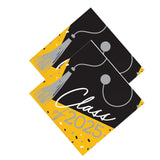 Creative Converting Class of 2025 Yellow Graduation Beverage Napkins – 108 Count