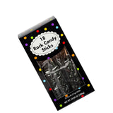 8" Black Rock Candy Sticks - 18 Pack, 10.8 oz