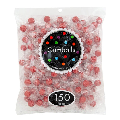 20.1 oz. Individually Wrapped Solid Color Gumballs - 150 Pcs.