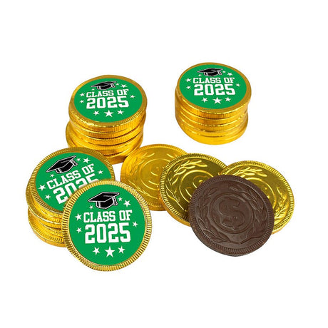 Class of 2025 Red Foil Chocolate Coins – 5.5 oz, 30 Pieces
