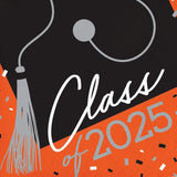 Class of 2025 Orange Graduation Beverage Napkins – 108 Count | School Spirit Collection
