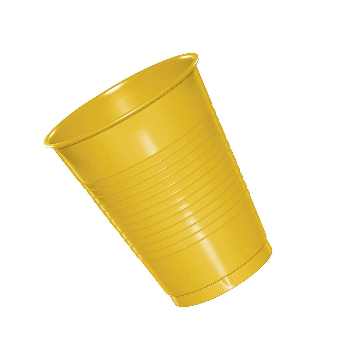 16 oz School Bus Yellow Disposable Plastic Cups – 20 Count