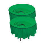 82" Bulk Pack of 12 Green Banquet-Style Disposable Round Plastic Tablecloths