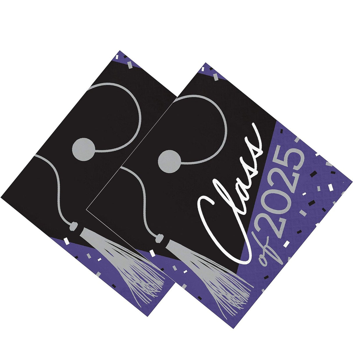 Creative Converting School Spirit Purple Class of 2025 Paper Dinner Napkins – 108 Count