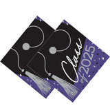 Creative Converting School Spirit Purple Class of 2025 Paper Dinner Napkins – 108 Count