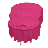 82" Bulk Pack of 12 Hot Pink Banquet-Style Round Disposable Plastic Tablecloths