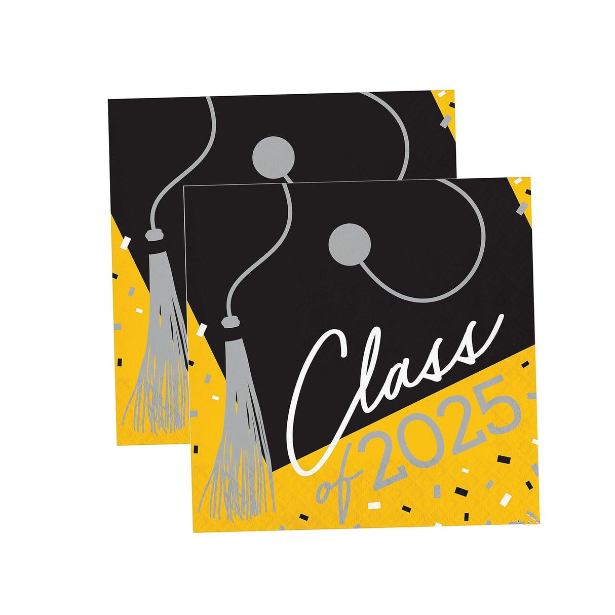 Creative Converting School Spirit White Class of 2025 Paper Dinner Napkins – 108 Count