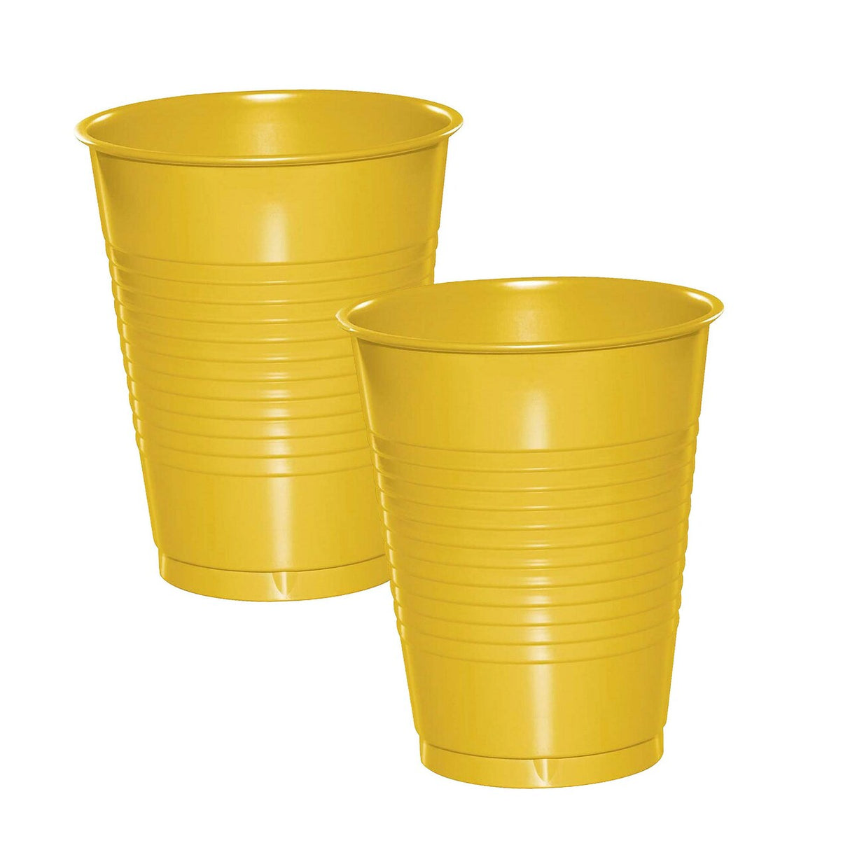 16 oz School Bus Yellow Disposable Plastic Cups – 20 Count