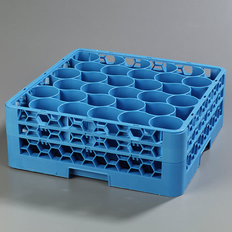 Carlisle RW30-114 OptiClean NeWave 30-Compartment Glass Dish Rack w/ 2 Extenders - Case of 3